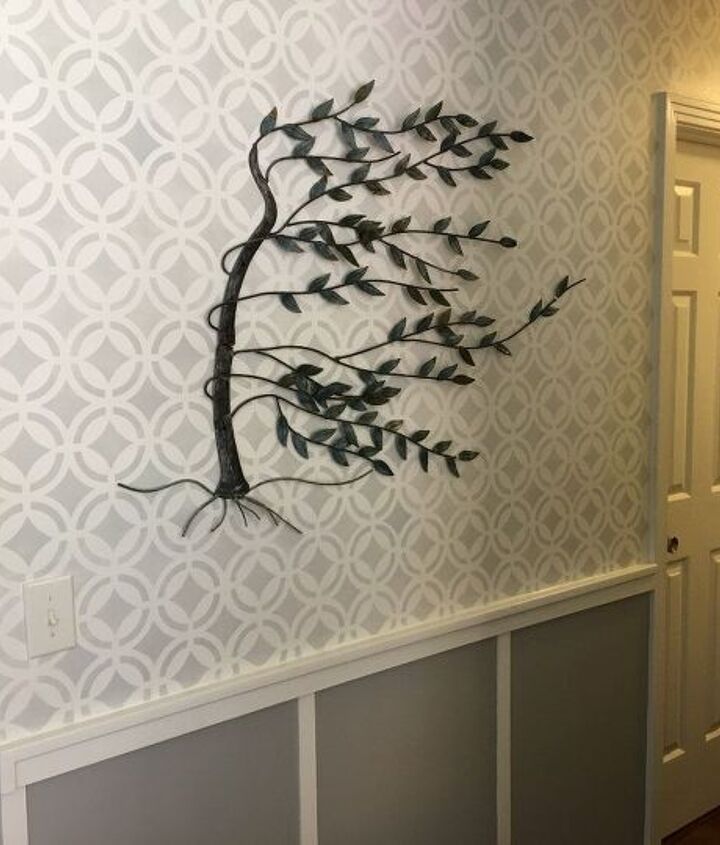 hallway finally. stenciled hallway finally finished wall decor l